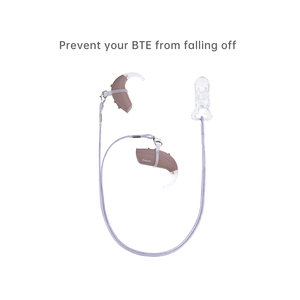 สายคล้องกันหล่นสำหรับเครื่องช่วยฟังแบบ <span class=keywords><strong>BTE</strong></span> สีเบจ พร้อมคลิปหนีบกระจก ป้องกันการสูญหาย - Product Image 2
