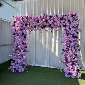 <span class=keywords><strong>SA</strong></span> personnalisé mariage fleur arc mariage toile de fond orchidée artificielle fleurs arc carré rose fleur arc pour la décoration d'entrée - Product Image 2
