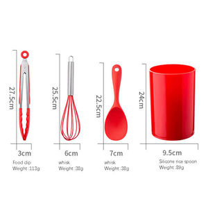 13-Piece Silicone đồ dùng nhà bếp thiết lập toàn bộ gói bao gồm thìa thìa và nấu ăn khác đồ dùng bền và dễ dàng để làm sạch - Product Image 3
