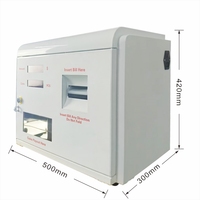 Mini distributeur de jetons de monnaie japonais mural avec empileur de billets en acier inoxydable 110/220V