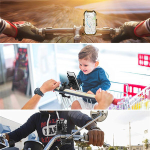 Soporte de silicona <span class=keywords><strong>para</strong></span> teléfono móvil con instalación rápida <span class=keywords><strong>para</strong></span> manillar de motocicleta, rotación ajustable <span class=keywords><strong>para</strong></span> bicicleta - Product Image 5