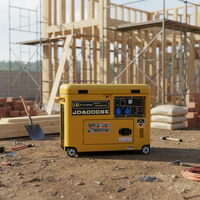 Générateur diesel JLT Power 4,5 kW-12 kVA monophasé super silencieux, démarrage automatique, ATS, démarrage à distance, modèle portable JD6000SE