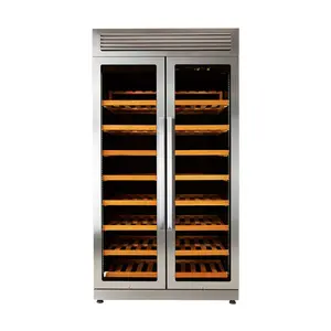 320 Bottle Freestanding Wine Fridge Stainless Steel Large Capacity Wine Cabinets