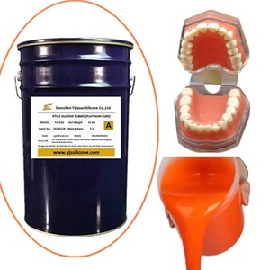 25 Shore a Platinum Cure a B Dos componentes Silicona líquida para laboratorio dental Fabricación de moldes dentales - Product Image 3