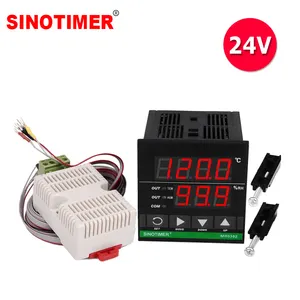 Power Supply 24V Digital TemperatureとHumidity Controller Intelligent High精度Thermostat With Sensor