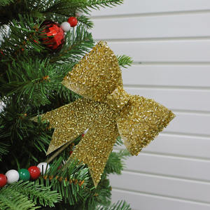 โบว์กลิตเตอร์สำหรับงานปาร์ตี้คริสต์มาส MEICHUANGHUI โบว์ลายพีวีซีแบบกำหนดเอง โบว์ลายคริสต์มาส โบว์สำหรับตกแต่งคริสต์มาส - Product Image 2