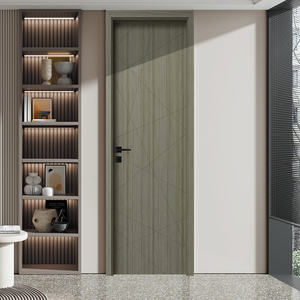 Puerta de Melamina Interior sin Pintar, Resistente al Agua, con Marco de PVC WPC, Venta Directa de Fábrica, Proveedor Chino - Product Image 6