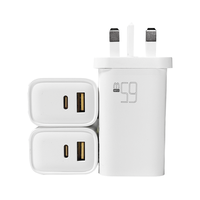 Chargeur USB C, chargeur rapide 65W rapide et compact pliable pour MacBook/Air, iPad Pro Galaxy S23 Dell XPS 13 iPhone 15/Pro