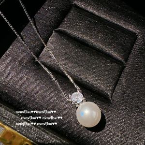 Conjunto de Collar y Aretes de Perla Blanca Australiana con Circonita de 1 Quilate, Colección Lágrimas de Sirena, Oro Princesa Tahiti, Cuentas de Mar Profundo, Moda - Product Image 5