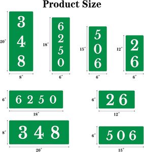 Plaques <span class=keywords><strong>de</strong></span> porte réfléchissantes personnalisées pour extérieur, en aluminium double face avec film réfléchissant <span class=keywords><strong>de</strong></span> troisième qualité, imprimées UV, pour boîtes aux lettres - Product Image 2