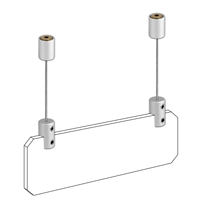OEM/ODM pince à câble réglable en laiton kit de suspension murale pour système d'éclairage sur rail
