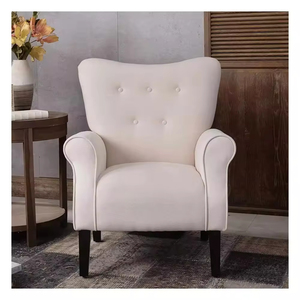 Poltrona Moderna <span class=keywords><strong>Classica</strong></span> in Velluto con Gambe in Legno Massello per <span class=keywords><strong>Camera</strong></span> <span class=keywords><strong>da</strong></span> Letto e Soggiorno - Product Image 2