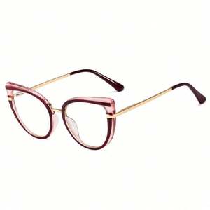 Gafas Ópticas de Metal con Bisagras de Resorte, Monturas de Gafas TR90 para Mujer, Gafas Anti Luz Azul para Juegos, Última Moda - Product Image 2