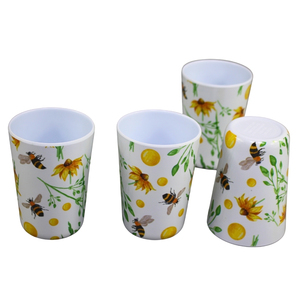 Mug en mélamine Summer Bee and Daisy, réutilisable, design personnalisé pour une utilisation en intérieur et en extérieur - Product Image 3