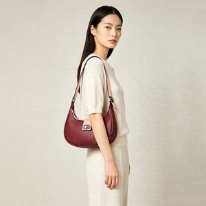 <span class=keywords><strong>Borsa</strong></span> a Tracolla da Donna in Pelle PU Personalizzata, Produzione ODM OEM Certificata BSCI, <span class=keywords><strong>Borsa</strong></span> a Mezzaluna Sottobraccia Stile Hobo - Product Image 6