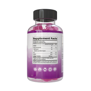 Gommes à mâcher multi-collagène OEM avec biotine, vitamine C, acide hyaluronique, 60 unités - Product Image 3