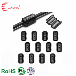 Nhựa màu đen scrc/scnf loại clip trên MềM Hai mảnh <span class=keywords><strong>EMI</strong></span> đàn áp <span class=keywords><strong>Ferrite</strong></span> che chắn chia nam châm điện cáp lõi - Product Image 3