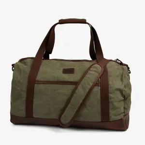 Big Capacity For Men's Travel Backpack Casual Sports Vintage Canvas Barrel Duffel Men's Vintage Bag