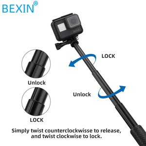 Gậy Nhôm <span class=keywords><strong>Selfie</strong></span> Có Thể Mở Rộng Monepad Cầm Tay Có Thể Điều Chỉnh Kính Thiên Văn Cực Cho GoPro Hero(2018) Hero 10 9 8 7 6 5 4 - Product Image 3