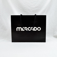 Bolsa de embalaje de cartón blanco con asa de cinta de lujo personalizada, bolsas de papel impresas personalizadas con su propio logotipo