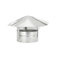 Bouchon de cheminée personnalisé en usine de 8 pouces avec capots de cheminée à écran Capuchon de pluie pour tuyau de grippe de 6 pouces