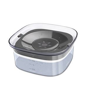 2L visibile livello dell'acqua cane gatto ciotola per bere lento Dispenser di acqua per animali domestici in plastica trasparente portatile senza fuoriuscite ciotola per l'acqua del cane - Product Image 1