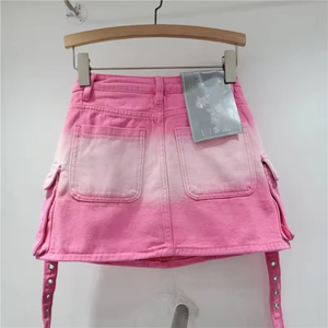 Women's 2026 Summer New Workwear Denim Skirt High Waist Slim <b>Sweet</b> Spicy A-line <b>Wrapped</b> Hip Short Skirt - Product Image 2