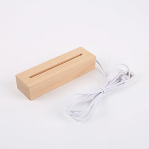 Rắn gỗ hình chữ nhật Ánh sáng ban đêm cơ sở trắng Gỗ Đèn đứng sáng ấm áp ánh sáng Mô hình trang trí đóng Hộp ánh sáng lịch thi đấu - Product Image 3