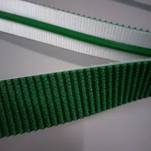 High grip Rough top PVC conveyor belt with bottom guides