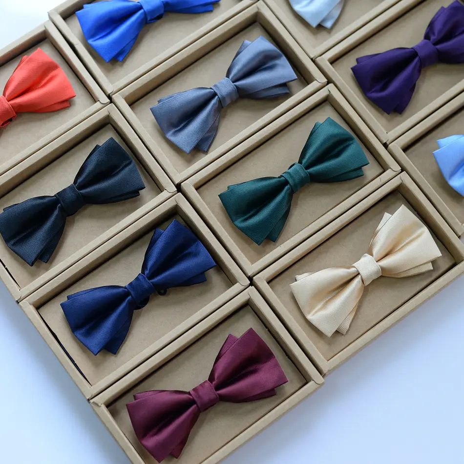 Модные галстуки-бабочки для мужчин однотонные шелковые галстуки-бабочки смокинг мужской свадебный черный белый зеленый галстук-бабочка для свадебной вечеринки