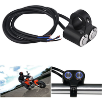 7/8 pouces 22mm interrupteur de guidon de moto universel guidon de moto frein brouillard phare poignée marche/arrêt interrupteurs de poignée