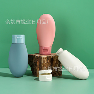 Travel Sized Empty Bottles 60ml Flocked Flip Top For Shampoo Body Wash Facial Cleanser Hand Cream With Label Stickers - Product Image 4