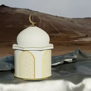 Pot à bougie en ciment C&H pour la mosquée du Ramadan musulman avec couvercles, pot à bougie en béton unique - Product Image 5