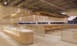 Mostrador de Exhibición para Comida Rápida, Personalizado, de Acero Inoxidable y MDF |   Mostrador Moderno y Ecológico con Iluminación LED para Restaurante/Cafetería - Product Image 3