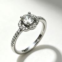 Bagues en laiton plaqué platine, pierres étincelantes élégantes pour les fêtes d'anniversaire, les mariages, les anniversaires de mariage, bijoux de mode, cadeaux