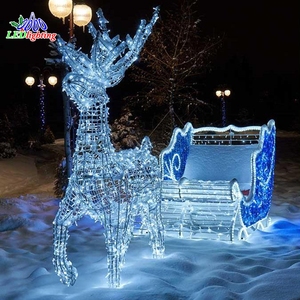 Traîneau à rennes vintage, décoration de noël, traîneau de noël en métal pour la décoration de table, dernier <span class=keywords><strong>luge</strong></span> de noël rouge en fer vintage - Product Image 1