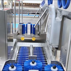 Volledig automatische, elektrische, tweebaans reinigingsstation van roestvrij staal voor schoenen en handen, met zelfreiniging. - Product Image 5