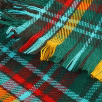RPET-couverture texturée avec glands, plaid en polyester coloré