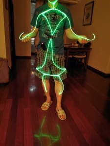 <span class=keywords><strong>Fil</strong></span> d'EL de lumière au néon luminescente pour des hoodies de vêtements, vêtements rougeoyants - Product Image 5