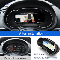 STWEI Écran numérique LCD 10,3 pouces pour AUDI A3 2013-2020 Tableau de bord Compteur de vitesse CarPlay sans fil Android Auto