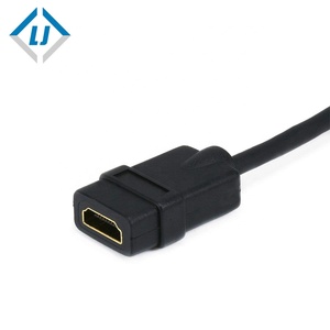 Cable <span class=keywords><strong>de</strong></span> montaje en panel <span class=keywords><strong>de</strong></span> <span class=keywords><strong>pared</strong></span> <span class=keywords><strong>de</strong></span> <span class=keywords><strong>placa</strong></span> frontal <span class=keywords><strong>HDMI</strong></span> <span class=keywords><strong>de</strong></span> 0,2 m plomo dorado - Product Image 3