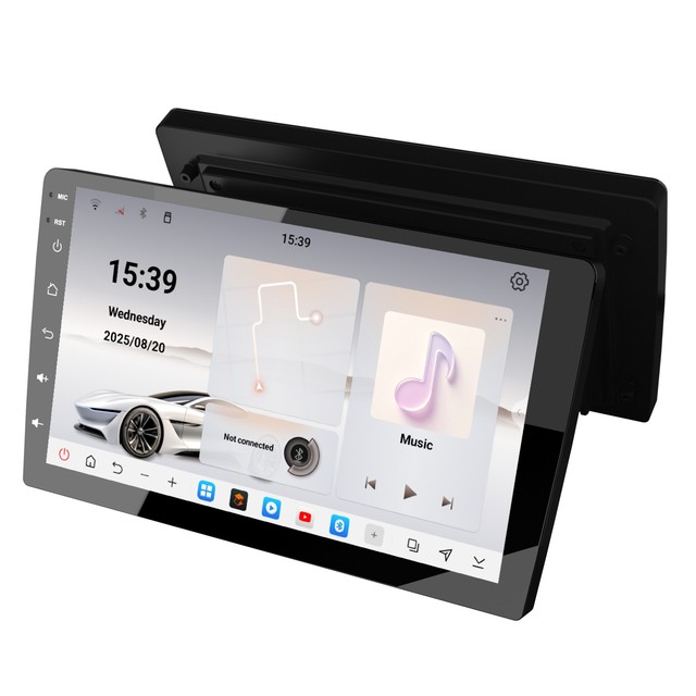 Android 15 Head Unit 9 Inch Touch Screen Built in DSP 48 Band EQ 5V RCA Wireless CarPlay Android Auto GPS RGB Premium Sound