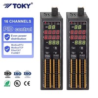 Contrôleur de température numérique PID Toky OEM ODM avec écran LCD et sortie relais SSR 16 canaux