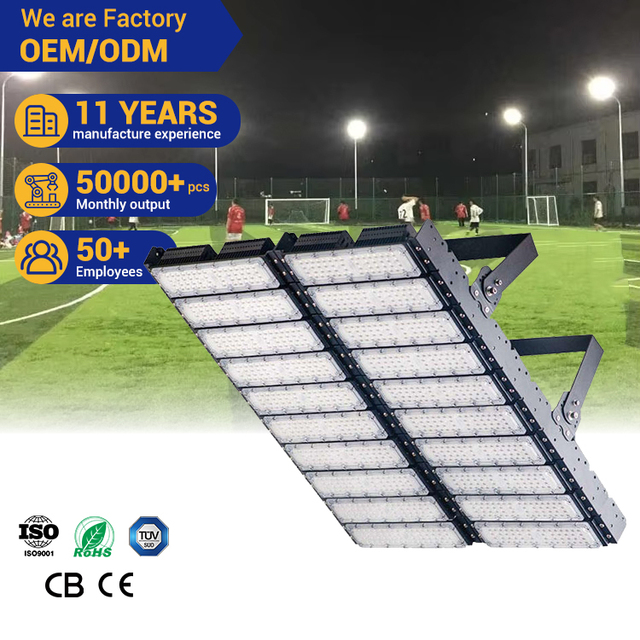 Basketball Court High Mast Light Football Field Floodlight IP66 100W 150W 200W 300W Die Cast Aluminum LED Stadium Light