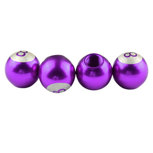 Capuchon de valve en alliage d'aluminium vert en forme de boule 8 pour pneu de voiture, valve américaine - Product Image 2