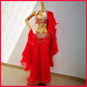 High-End Handmade Women's Plus Size Oriental Belly <strong>Dance</strong> Performance Suit Sexy Printed Stage <strong>Dresses</strong> for <strong>Ballroom</strong> Wear New - Product Image 5