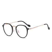 Montura de anteojos ópticos Retro TR90 de moda con diseño ligero que se puede emparejar con lentes planos recetados