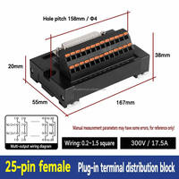 Customized 10 in 10 Out Push in Terminal Block Module 0.2-1.5mm² 300V for Railway Signaling Generator and UPS Backup