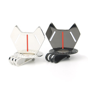 Magnetic Golf Ball Marker Hat <b>Clip</b> Set Metal <b>Silver</b> Black With Red Line For Golf Accessories - Product Image 1