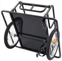 Pliant Réglable Amovible En Métal Cargo Vélo Utilitaire Chariot De Transport De Remorque À Bagages 150kg Capacité De Charge